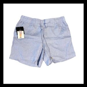 Ellen Tracy‎ Linen Shorts Chambray Blue Shorts